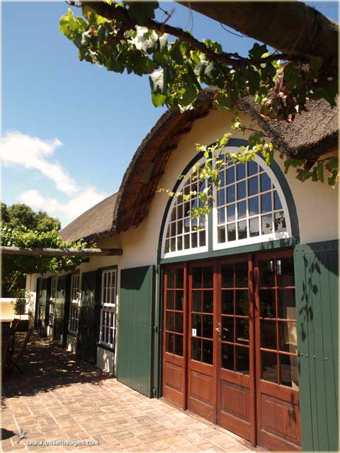 Vergelegen wine tasting behind doors