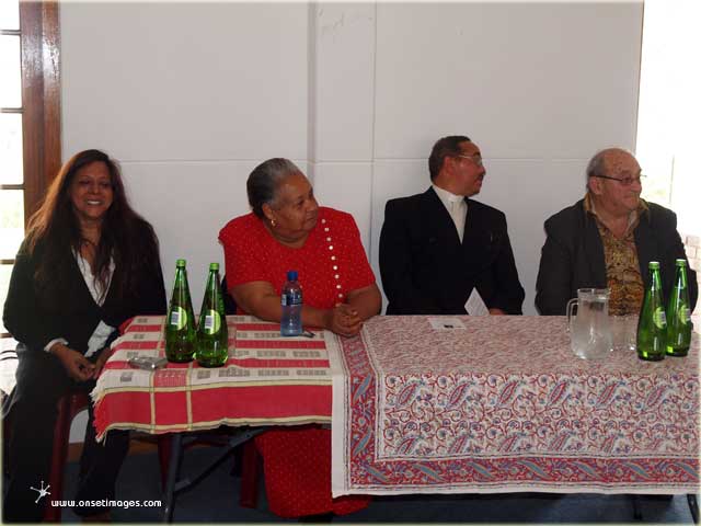 Jennifer Mannikam, Alberta Mayberry, Father Godfrey Walton, Denis Goldberg